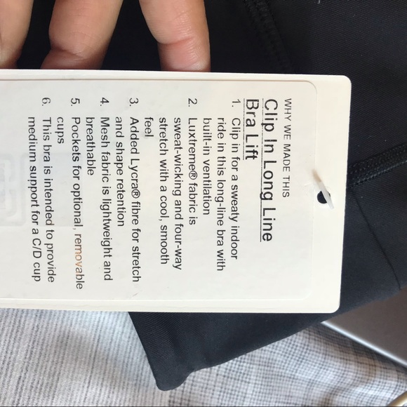 NWT- Lululemon clip in long line bra - Picture 6 of 6